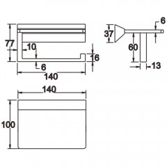 Держатель туалетной бумаги Rose RG1605H