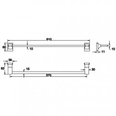 Полотенцедержатель Rose RG1617