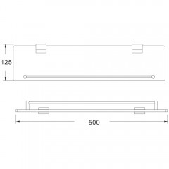 Полка стеклянная Rose RG1719