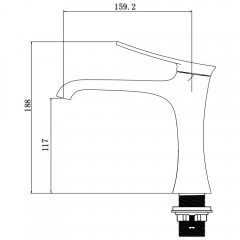 Смеситель для раковины Kern 1077 black