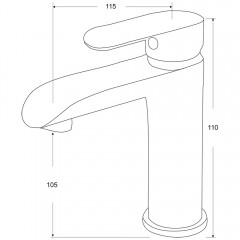 Смеситель для раковины Kern 1021 white