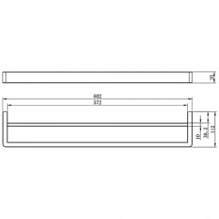 Полотенцедержатель двойной AltroBagno Aperto 081404 Cr