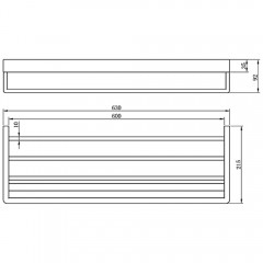 Полка для полотенец AltroBagno Aperto 081504 Cr