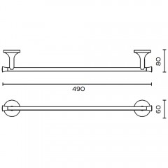 Полотенцедержатель AltroBagno Corposo 081313 Or