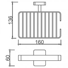 Мыльница-решетка AltroBagno Quadro 080708 Cr