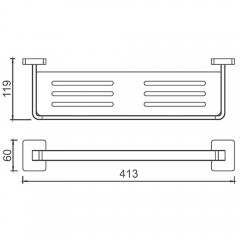 Полка AltroBagno Quadro 082803 Cr