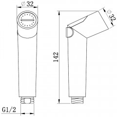 Гигиенический душ AltroBagno Metropoli 060204 Cr