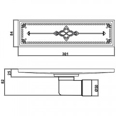 Трап душевой AltroBagno Antik 071203 Br