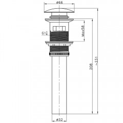 Донный клапан AltroBagno Beni aggiuntivi PU 070204 Or