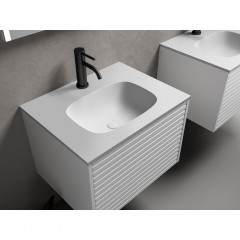 Тумба с раковиной AltroBagno Trento 800 white