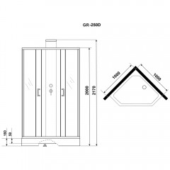 Душевая кабина Grossman GR-250D