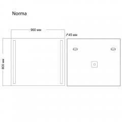 Зеркало Grossman Norma 90x80 109080