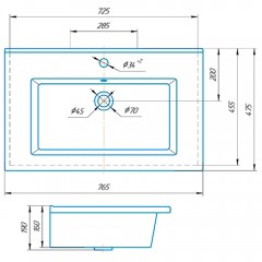 Комплект мебели ASB-Mebel Белмонти 75 белый