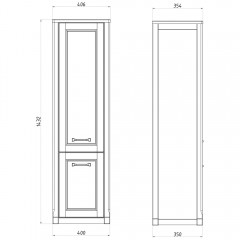 Пенал ASB-Woodline Толедо 40 синий массив ясеня