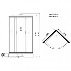 Душевая кабина Niagara Classic NG-3502-14