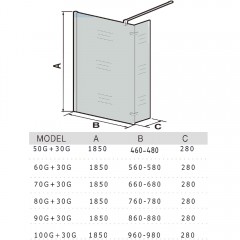 Душевое ограждение WeltWasser WW400 80G+30G