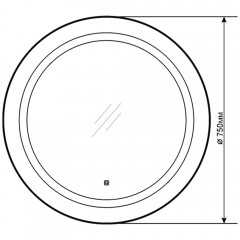 Зеркало Comforty Круг 75 LED