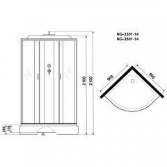 Душевая кабина Niagara Classic NG-3301-14