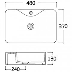 Тумба с раковиной Comforty Прага 60 дуб белый (раковина PZ-6068)