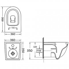 Инсталляция Grohe Rapid SL 38811KF0 + унитаз Grossman GR-4455BMS безободковый с сиденьем