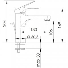 Смеситель для раковины Remer Class Line L10L