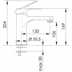 Смеситель для раковины Remer Class Line L11L