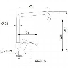 Смеситель для кухни Remer Class Line L42U