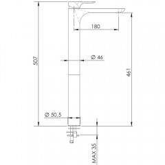 Смеситель для раковины Remer Infinity I10LXXL