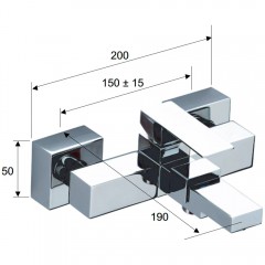 Смеситель для ванны Remer Q-Design QD05