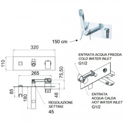 Смеситель для ванны встраиваемый Remer Q-Design QD04