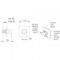 Смеситель для душа встраиваемый Remer Q-Design QD30