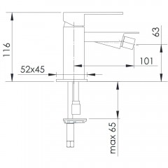 Смеситель для биде Remer Q-Design QD21