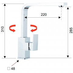 Смеситель для кухни Remer Q-Design QD42U