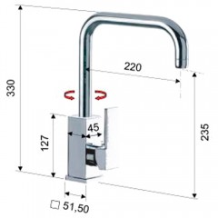 Смеситель для кухни Remer Qubika Q72