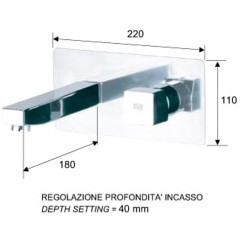 Смеситель для раковины встраиваемый Remer SQ3 S153