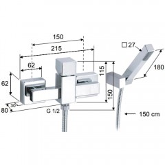 Смеситель для душа Remer SQ3 S393