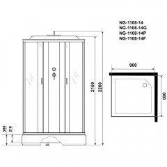 Душевая кабина Niagara Classic NG-1108-14F