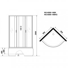 Душевая кабина Niagara Classic NG-6508-14BK