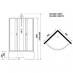 Душевая кабина Niagara Classic NG-6508-14BKT