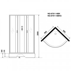 Душевая кабина Niagara Classic NG-6701-14BK