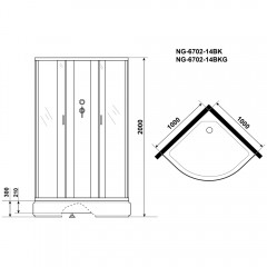 Душевая кабина Niagara Classic NG-6702-14BK