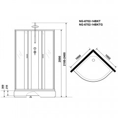 Душевая кабина Niagara Classic NG-6702-14BKT