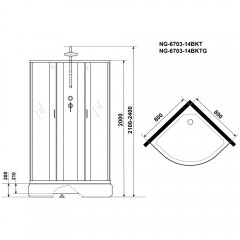 Душевая кабина Niagara Classic NG-6703-14BKT