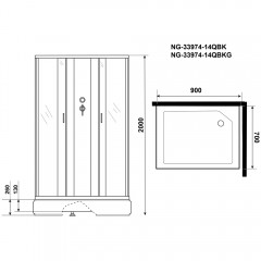 Душевая кабина Niagara Classic NG-33974-14QBK