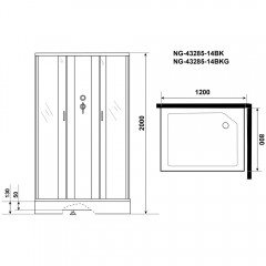 Душевая кабина Niagara Classic NG-43285-14QBKG