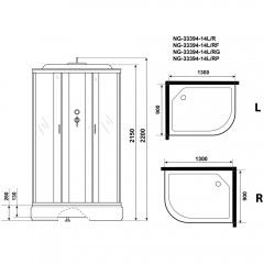 Душевая кабина Niagara Classic NG-33394-14LF