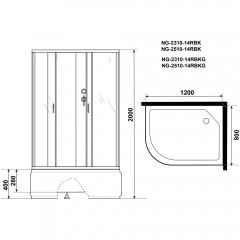 Душевая кабина Niagara Classic NG-2310-14RBK