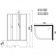 Душевая кабина Niagara Classic NG-2310-14RBKT