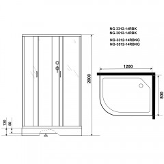 Душевая кабина Niagara Classic NG-3312-14RBK