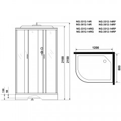 Душевая кабина Niagara Classic NG-3512-14RG